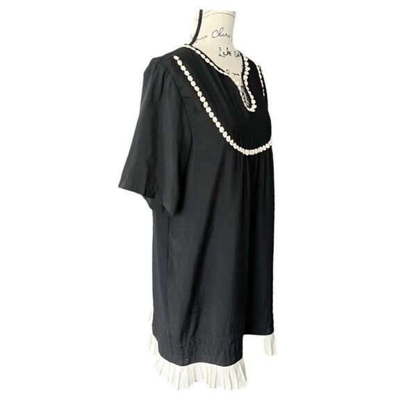 RSVP Women's Sheath Dress with Pom Pom Trim in Black  size 14 - Picture 2 of 10